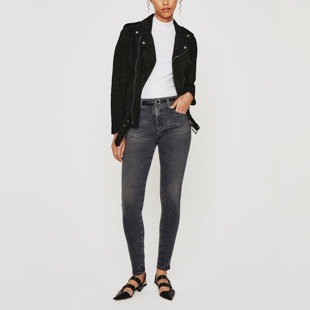 AG Adriano Goldschmied Jeans Women's 28 High Rise Farrah Skinny Grey Denim